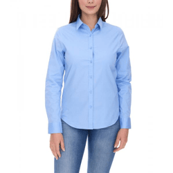 ELEVATE Hamell Langarm-Hemd schlichtes Damen Blusen-Hemd Popelin Bluse 3816940 Hellblau