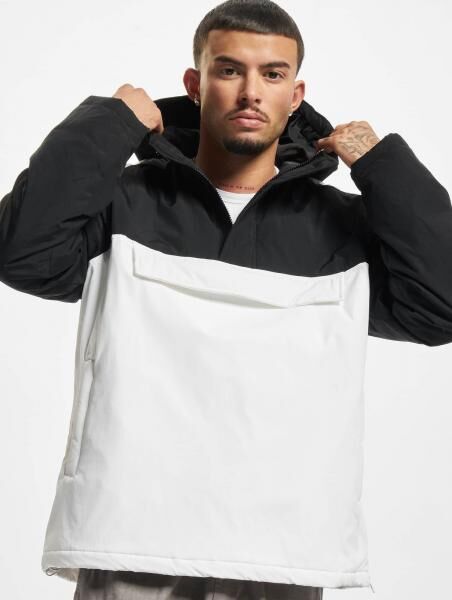 funktionale Urban Classics Herren Jacke Rei&szlig;verschluss Taschen 110 g/m&sup2; Schwarz/Wei&szlig;