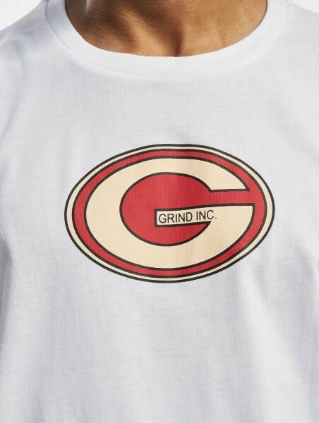 GRIND Inc Sport Logo R-Ausschnitt T-Shirt wei&szlig;
