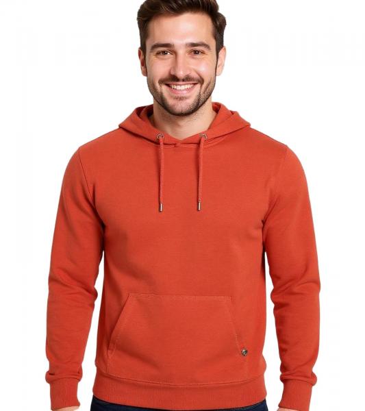 Herren Hoodie Kapuzen-Pullover Basic-Pullover moderner Baumwoll-Pullover Sweater Gro&szlig;e Gr&ouml;&szlig;en Rot