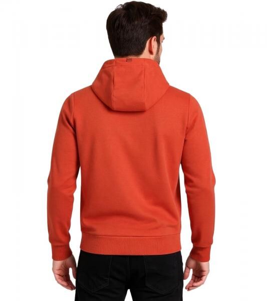 Herren Hoodie Kapuzen-Pullover Basic-Pullover moderner Baumwoll-Pullover Sweater Gro&szlig;e Gr&ouml;&szlig;en Rot