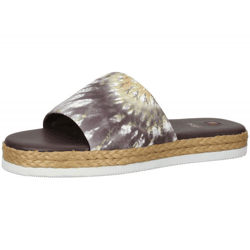 högl Women's Beach Mules with Batik Print Summer Shoes 3-10 0738 2299 Brown/Multicolored