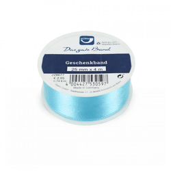 Horn Geschenkband satin blau 4 m