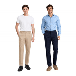 klassische CASUAL FRIDAY CFMarc Herren Hose mit Brandlabel Freizeithose 20505227 in Beige oder Dunkelblau