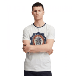 klassisches BLEND BHOrion Herren T-Shirt mit Rundhals Shirt 20716730ME-110602 Weiß