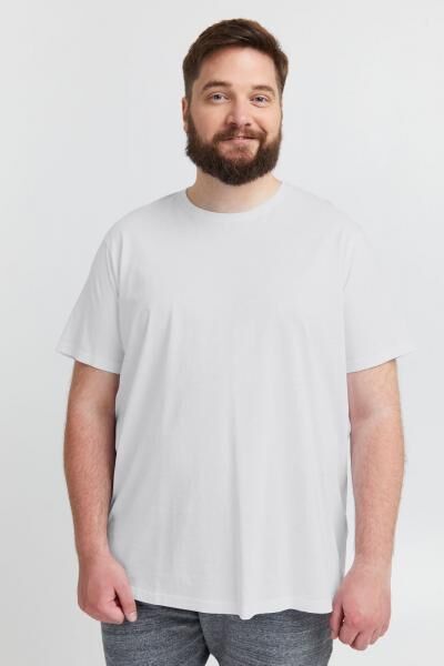Klassisches SOLID SDBedonno BT Herren T-Shirt Gro&szlig;e Gr&ouml;&szlig;en mit Rundhals 21300883-ME-110601 Wei&szlig;