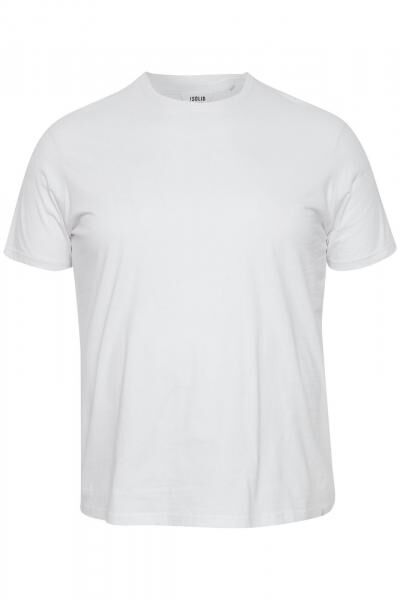 Klassisches SOLID SDBedonno BT Herren T-Shirt Gro&szlig;e Gr&ouml;&szlig;en mit Rundhals 21300883-ME-110601 Wei&szlig;