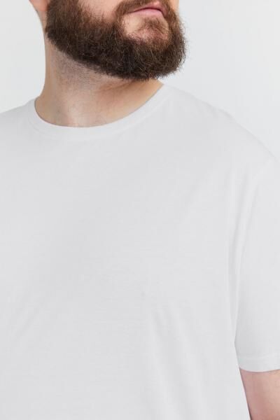 Klassisches SOLID SDBedonno BT Herren T-Shirt Gro&szlig;e Gr&ouml;&szlig;en mit Rundhals 21300883-ME-110601 Wei&szlig;