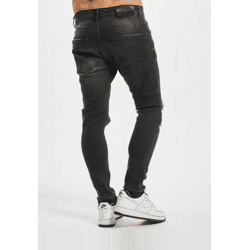 lässige 2Y Premium Herren Jeans Skinny Fit Taschen mit Baumwolle Schwarz
