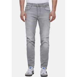 lässige 2Y Premium Herren Jeans Stretch mit Baumwolle Grau