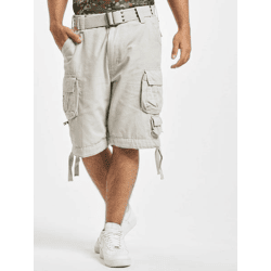 lässige Brandit Herren Shorts Reißverschluss Taschen mit Baumwolle Weiß