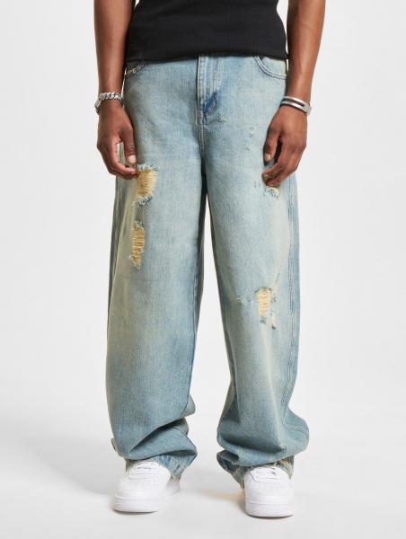 l&auml;ssige DEF Herren Jeans mit Baumwolle Blau