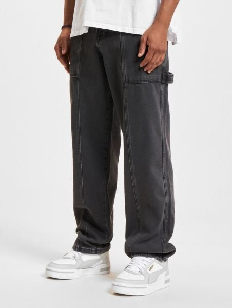 l&auml;ssige DEF Herren Jeans mit Baumwolle Schwarz