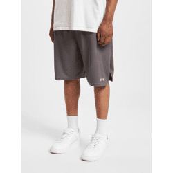 lässige DEF Herren Shorts Mesh Dunkelgrau