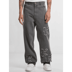 Casual Karl Kani Men's Jeans, 275 g/m², Cotton Blend, Gray