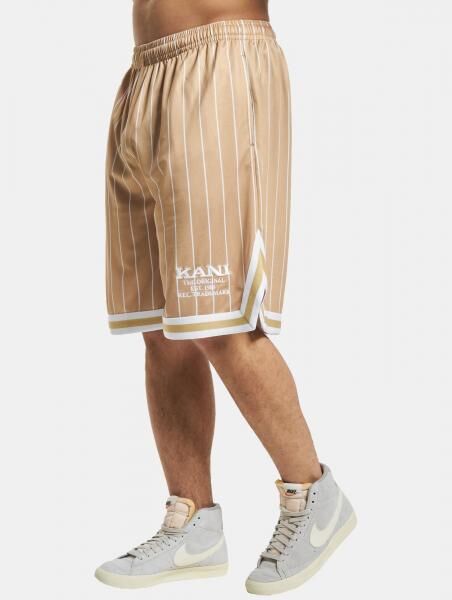 l&auml;ssige Karl Kani Herren Shorts 140 g/m&sup2; Beige