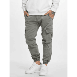 lässige URBAN CLASSICS Herren Jeans Stretch Reißverschluss Taschen mit Baumwolle Grau