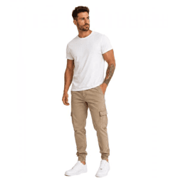 lässige URBAN CLASSICS Herren Jeans Stretch Taschen 270 g/m² mit Baumwolle Beige