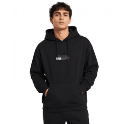 Lässiger Mister Tee Herren Hoodie Kapuzenpullover mit Print, Kängurutasche & Tunnelzug Schwarz