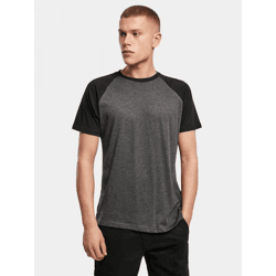 lässiges Build Your Brand Herren T-Shirt 140 g/m² mit Baumwolle Grau/Schwarz