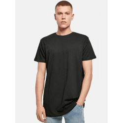 lässiges Build Your Brand Herren T-Shirt 140 g/m² mit Baumwolle Schwarz