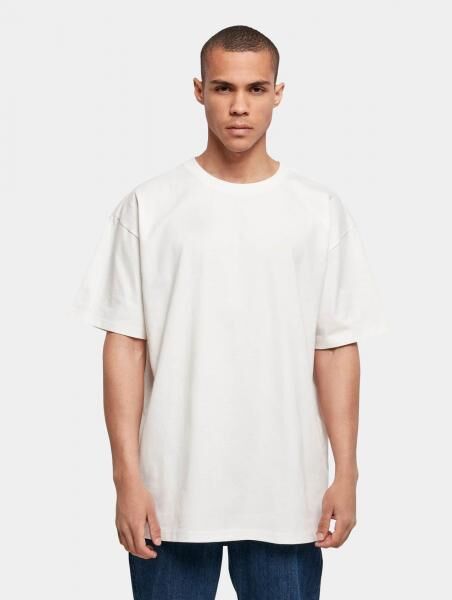 l&auml;ssiges Build Your Brand Herren T-Shirt Oversize 240 g/m&sup2; mit Baumwolle Wei&szlig;