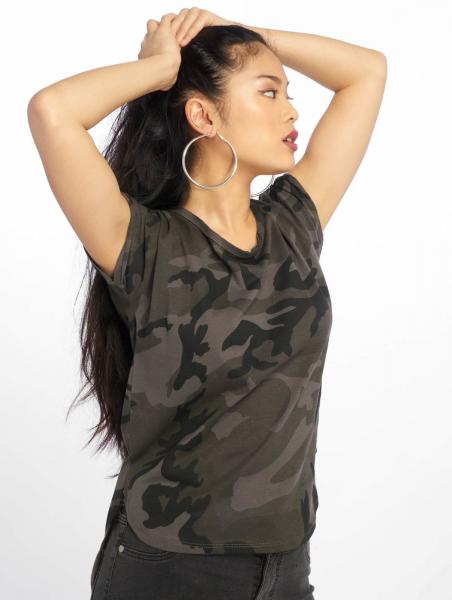 l&auml;ssiges Urban Classics Damen T-Shirt 140 g/m&sup2; mit Baumwolle Camouflage