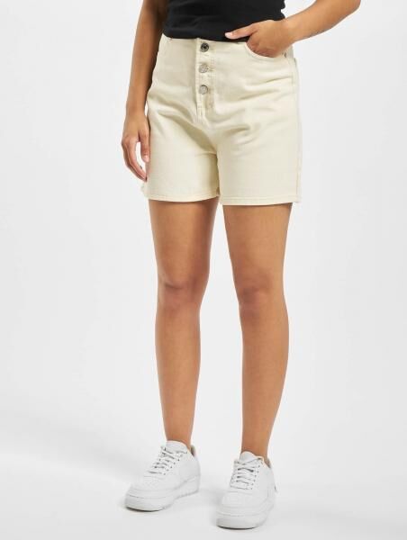 Missguided Kurze Shorts mit Knopfleiste in Wei&szlig;