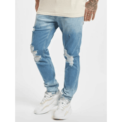 moderne 2Y Premium Herren Jeans Slim Fit Stretch Reißverschluss mit Baumwolle Blau