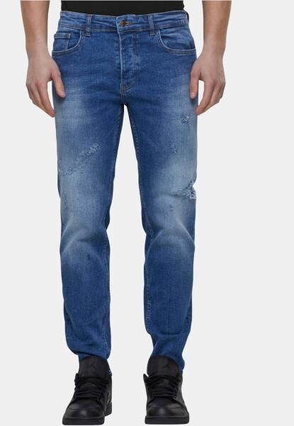 moderne 2Y Premium Herren Jeans Stretch Rei&szlig;verschluss mit Baumwolle Blau