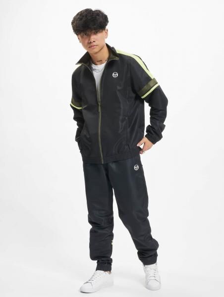 moderne Sergio Tacchini Herren Hose Schwarz
