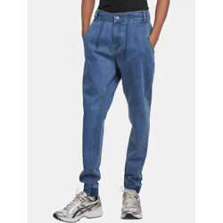 moderne Urban Classics Herren Jeans Stretch Kordelzug Reißverschluss mit Baumwolle Blau