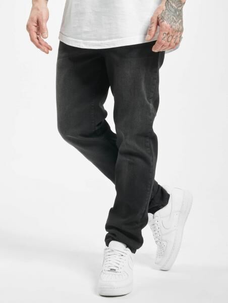 Moderne URBAN CLASSICS Herren Stretch-Jeans Bequeme Klassische Denim-Hose f&uuml;r Alltag & Freizeit in Schwarz
