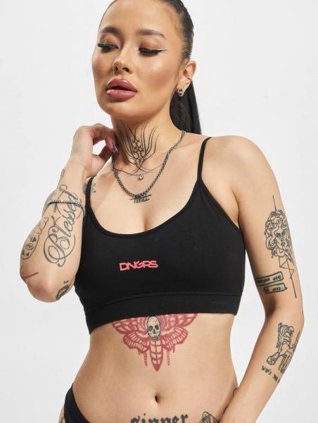 moderner Dangerous DNGRS Damen BH Stretch mit Baumwolle Schwarz