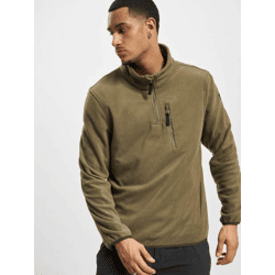 modernes Brandit Herren Sweatshirt Reißverschluss Stretch Khaki