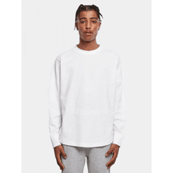 modernes Build Your Brand Herren Sweatshirt Oversize 220 g/m² mit Baumwolle Weiß