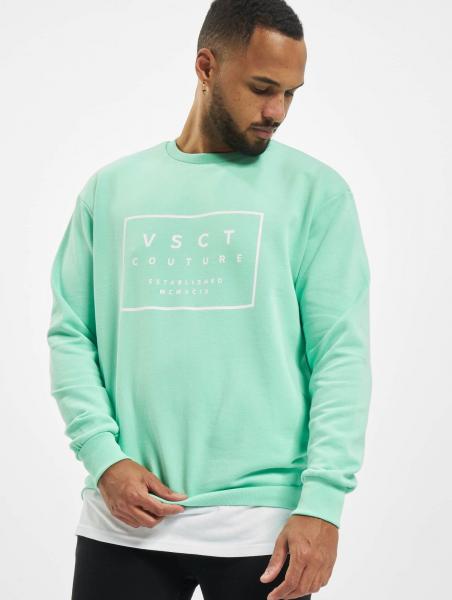 modernes vsct Herren Sweatshirt Rippstrick mit Baumwolle Mint-Gr&uuml;n