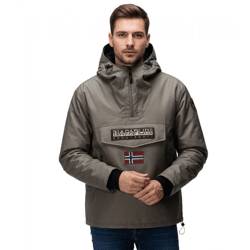 NAPAPIJRI Rainforest Next wasserabweisende Anorak-Jacke Outdoor-Jacke NP0A4IB9G0A1 Dunkel-Grau