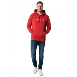 ON THAT ASS Bale Herren Hoody Kapuzen-Pullover Baumwoll-Sweater mit Kängurutasche Hoodie Rot