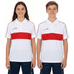 PENALTY Polo Matis Jr Kinder Polo-Hemd aus schnelltrocknendem DRY ON-Material Sport-Shirt 310703-1600 Weiß/Rot