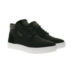 PME LEGEND Strike Herren Mid-Top Sneaker mit herausnehmbarer EVA-Innensohle Freizeit-Sneaker Schnür-Schuhe PBO216038-999 Schwarz