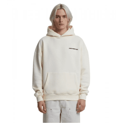 Prohibited Herren Hoodie Kapuzen-Pullover mit Logo-Schriftzug Baumwoll-Hoodie 10119 Cream-Weiß