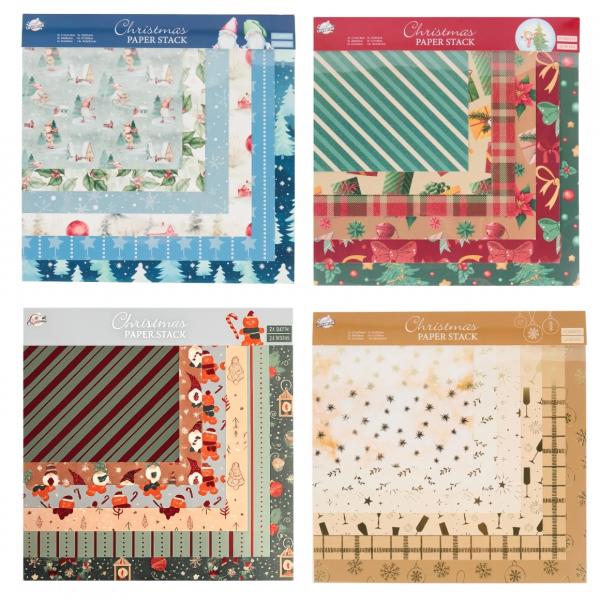 (R) Craft Universe Bastelpapier Holiday 24 Blätter 4fach sortiert.