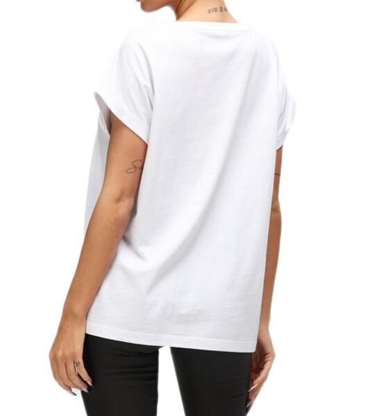 RE:COVERED X Disney Damen T-Shirt mit Mickey Mouse and Friends Aufdruck Baumwoll-Shirt Rundhals-Shirt RCDIF2065 Wei&szlig;