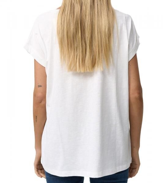 RE:COVERED X Disney Damen T-Shirt mit Mickey Mouse Print Baumwoll-Shirt Rundhals-Shirt MMDIS2591 Wollwei&szlig;
