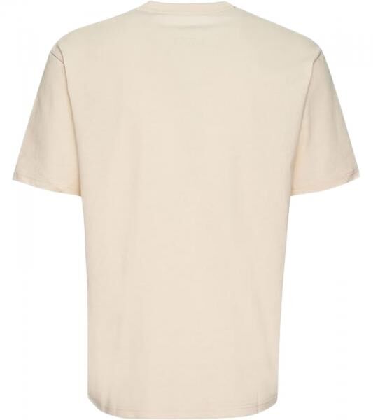 RE:COVERED X Disney Herren T-Shirt mit Grumpy Mickey Mouse Print Baumwoll-Shirt mit gro&szlig;em Schriftzug Rundhals-Shirt MMDIS2690 Beige