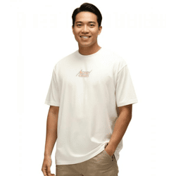 RE:COVERED X SUPERMAN DC Herren T-Shirt mit Comic-Print Baumwoll-Shirt Rundhals-Shirt RCWARN556L Ecru-Weiß