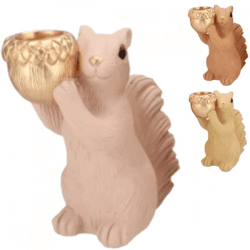 Schale Jingle Eichhörnchen stehend sand/rosa 21 cm 3fach sortiert