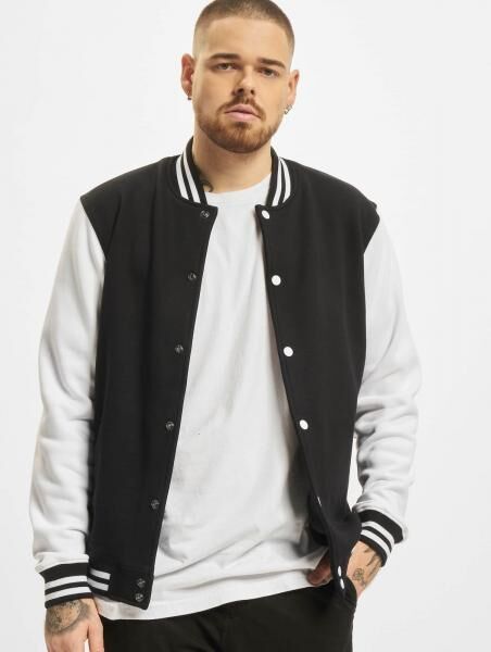 schlichte Urban Classics Herren Jacke 380 g/m&sup2; mit Baumwolle Schwarz/Wei&szlig;