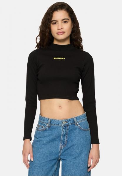 sportliches Rocawear Damen T-Shirt Stretch mit Baumwolle Schwarz